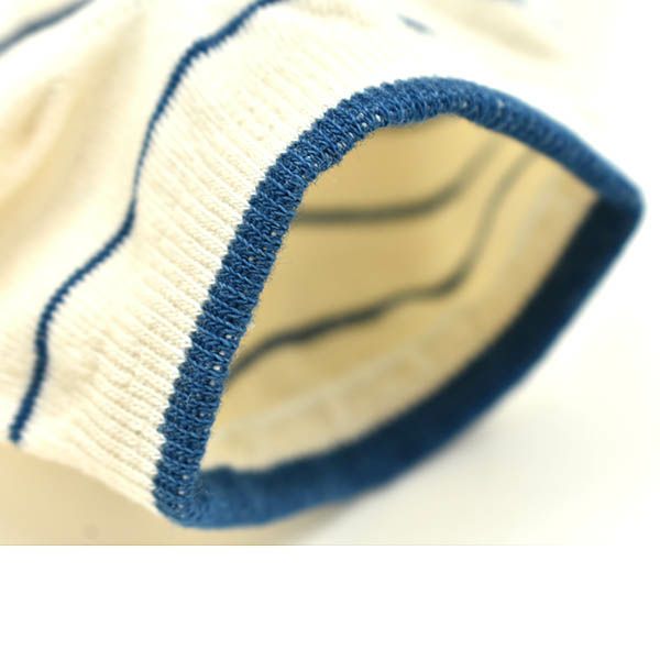 オーガニックコットン 藍 プレーンラインソックス スニーカー丈 22.5-24.5