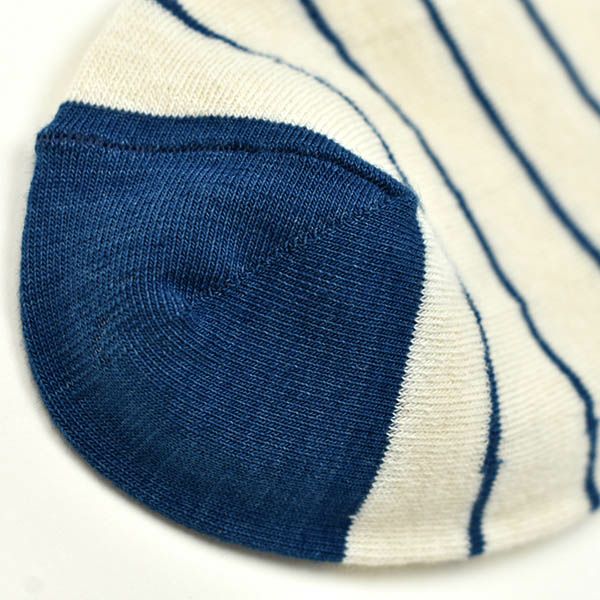 オーガニックコットン 藍 プレーンラインソックス スニーカー丈 22.5-24.5