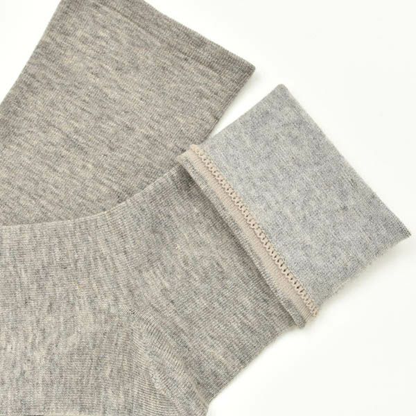 オーガニックコットン ヤク＆スーピマゴムなしソックス
