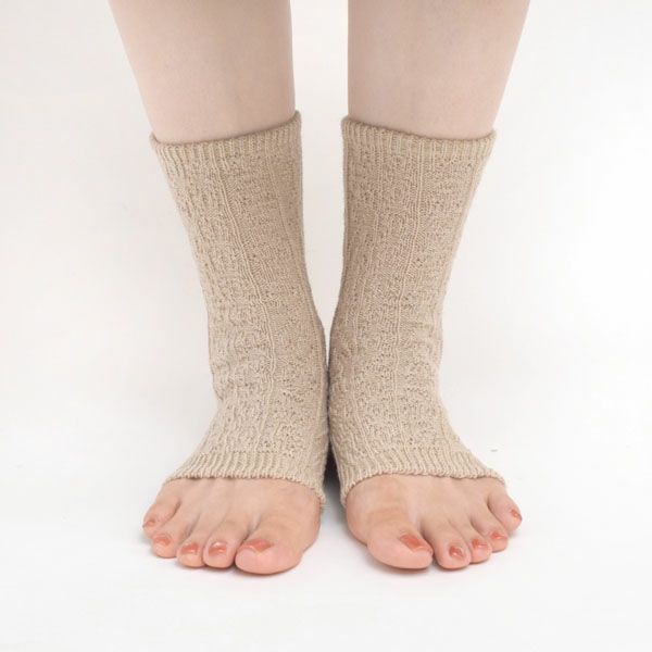 オーガニックコットン＆リネン サンダルソックス リネンナチュラル M