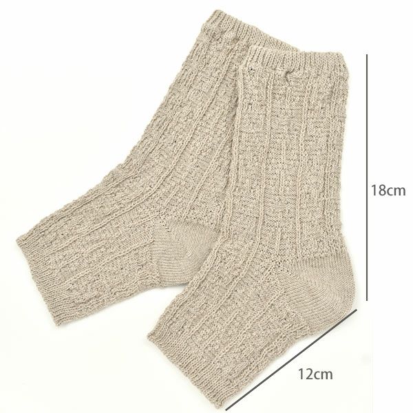 オーガニックコットン＆リネン サンダルソックス リネンナチュラル M