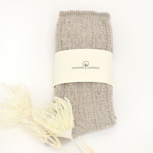 オーガニックコットン＆リネン リンクスソックス リネンナチュラル 22.5-24.5