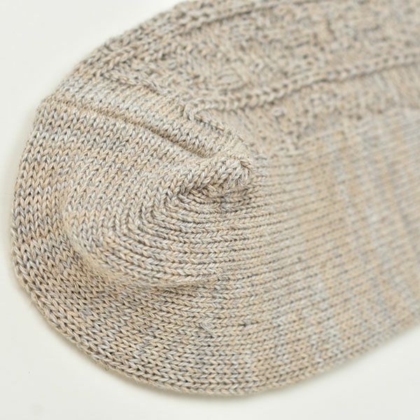 オーガニックコットン＆リネン リンクスソックス リネンナチュラル 22.5-24.5