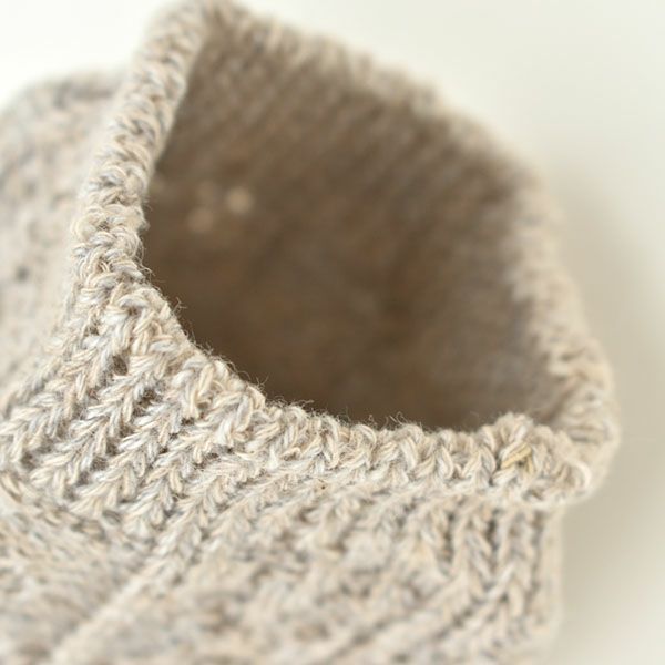 オーガニックコットン＆リネン リンクスソックス リネンナチュラル 22.5-24.5