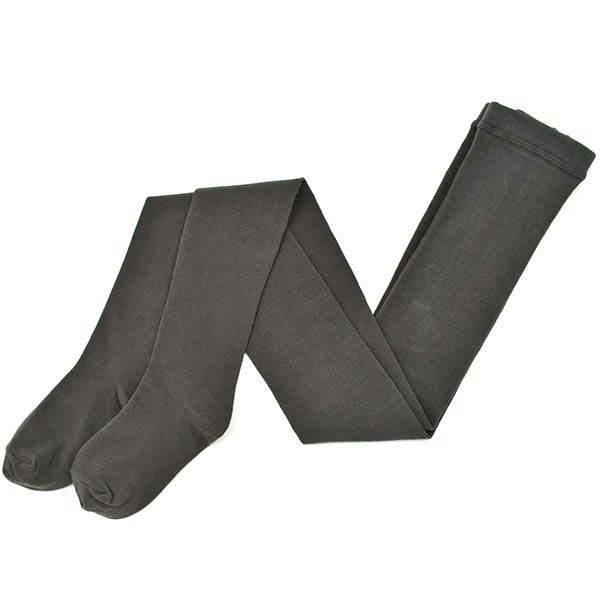 オーガニックコットン 五倍子 プレーンタイツ ナチュラルブラック M-L