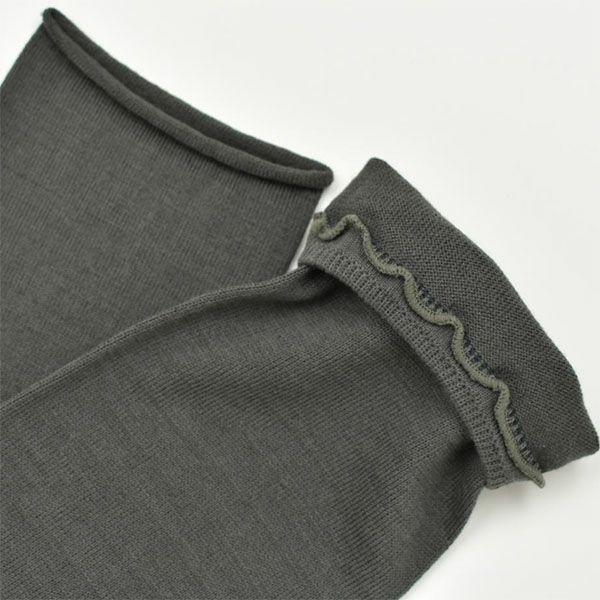 オーガニックコットン 五倍子 アームカバー ナチュラルブラック M