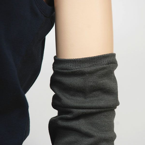 オーガニックコットン 五倍子 アームカバー ナチュラルブラック M