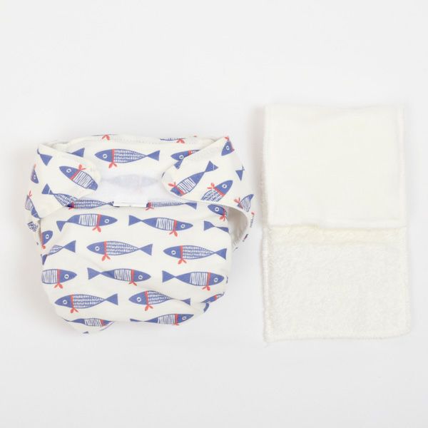 オーガニックコットン ポケット式布おむつ(インサーツ1枚付き）