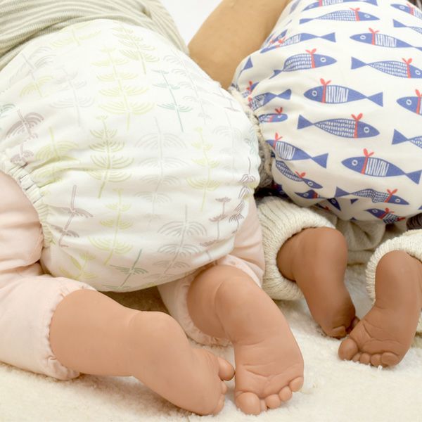 オーガニックコットン ポケット式布おむつ(インサーツ1枚付き）