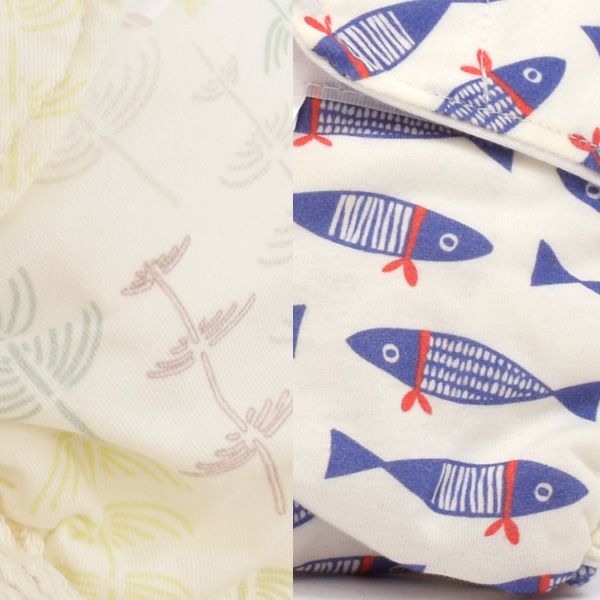 オーガニックコットン ポケット式布おむつ(インサーツ1枚付き）