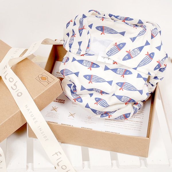 オーガニックコットン ポケット式布おむつ(インサーツ1枚付き）