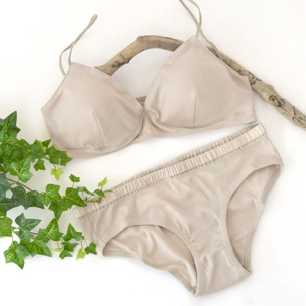 オーガニックコットン 布帛コンビショーツ