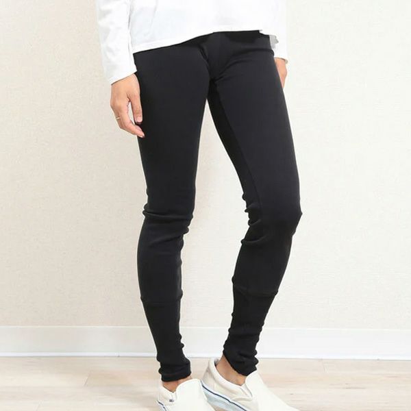 オーガニックコットン 裾リブスキニーパンツ