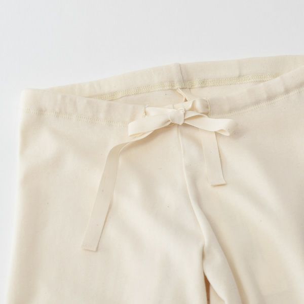 オーガニックコットン 裾リブスキニーパンツ