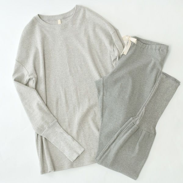 オーガニックコットン 裾リブスキニーパンツ