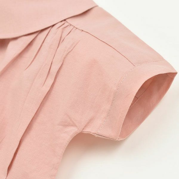 【SALE／50%OFF】オーガニックコットン キッズピーターパンカラーブラウス（半袖）