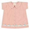 【SALE／50%OFF】オーガニックコットン キッズピーターパンカラーブラウス（半袖）