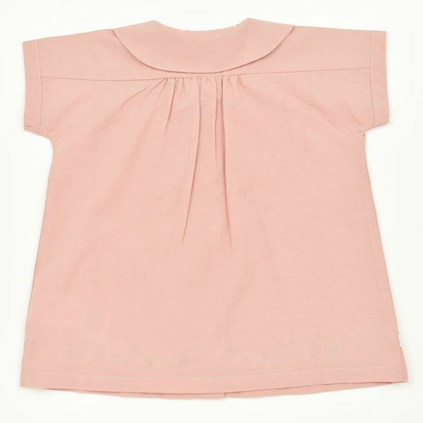 【SALE／50%OFF】オーガニックコットン キッズピーターパンカラーブラウス（半袖）