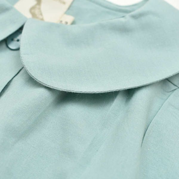 【SALE／50%OFF】オーガニックコットン キッズピーターパンカラーブラウス（半袖）