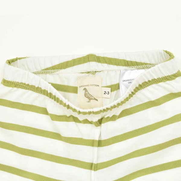 【SALE／50%OFF】オーガニックコットン ベビーボーダーカプリレギンス