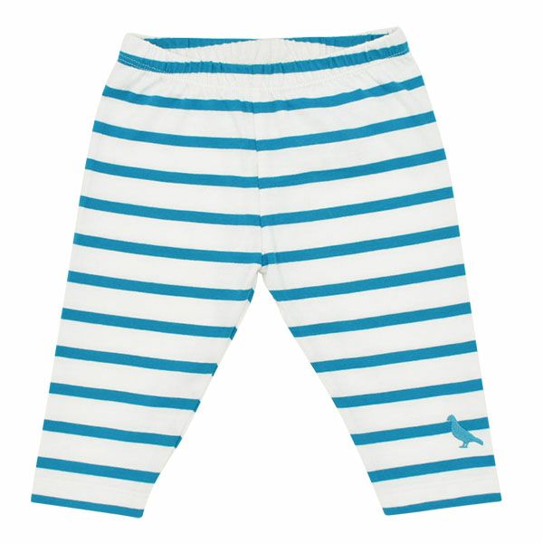 【SALE／50%OFF】オーガニックコットン ベビーボーダーカプリレギンス