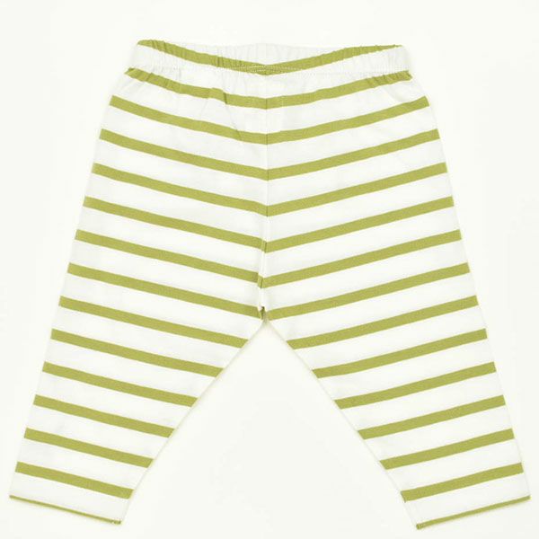 【SALE／50%OFF】オーガニックコットン ベビーボーダーカプリレギンス