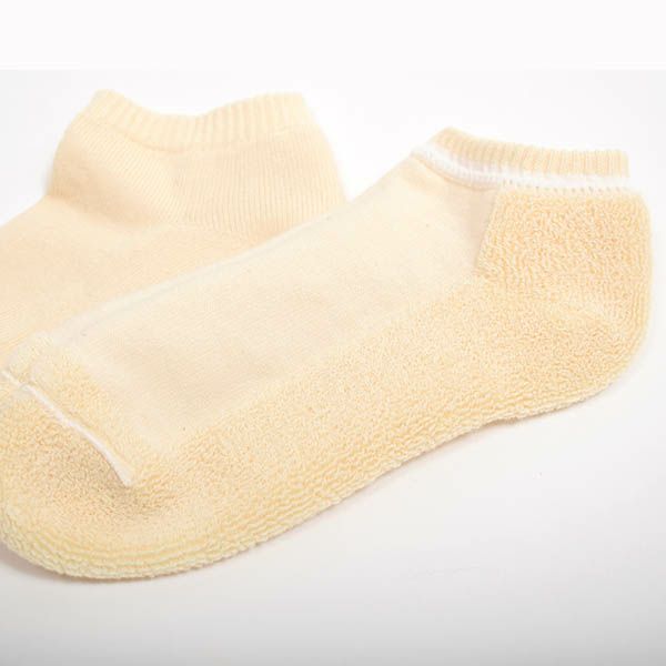 オーガニックコットン 足底パイルスニーカー丈ソックス