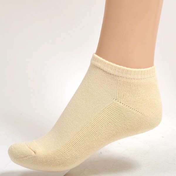 オーガニックコットン 足底パイルスニーカー丈ソックス