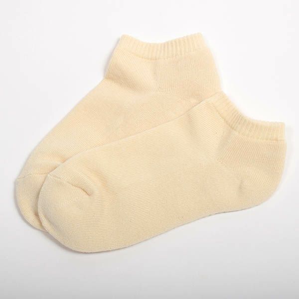 オーガニックコットン 足底パイルスニーカー丈ソックス