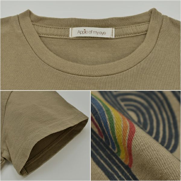 【SALE／70%OFF】オーガニックコットン キッズ A-レインボー Tシャツ(半袖)