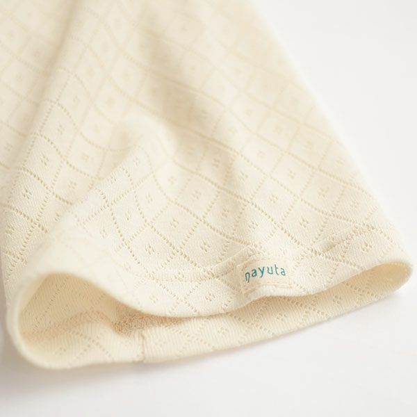 オーガニックコットン 透かしダイヤ柄レギンス(9分丈)