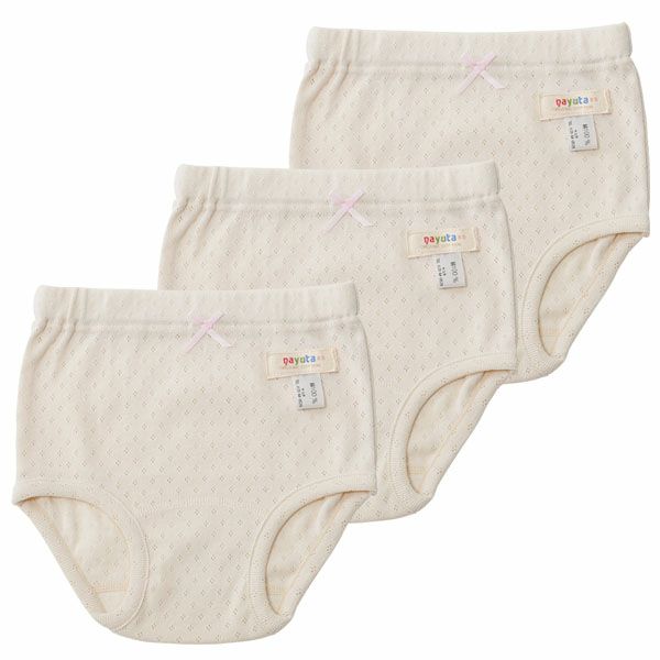 オーガニックコットン 女児エリゼショーツ 3枚セット