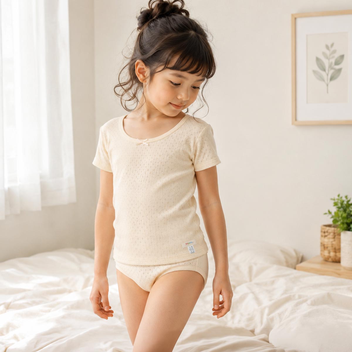 オーガニックコットン 女児エリゼショーツ 3枚セット