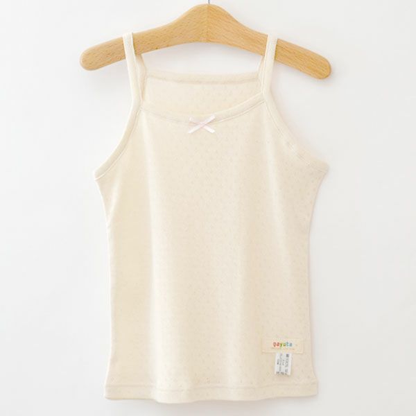 オーガニックコットン 女児エリゼキャミソール 2枚セット