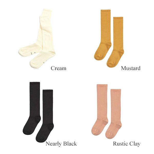 オーガニックコットン ベビー リブハイソックス