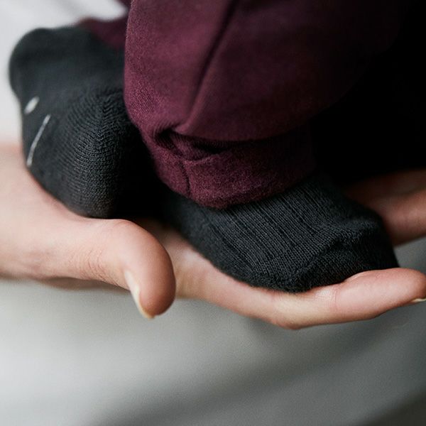 オーガニックコットン ベビー リブハイソックス