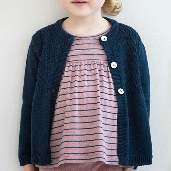 【SALE／50%OFF】オーガニックコットン ガールズニットカーディガン(長袖)