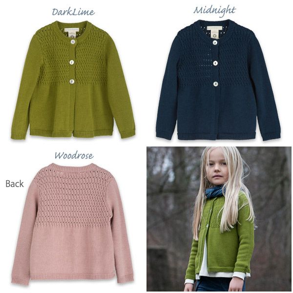 【SALE／50%OFF】オーガニックコットン ガールズニットカーディガン(長袖)