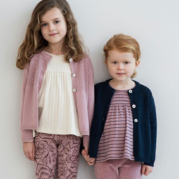 【SALE／50%OFF】オーガニックコットン ガールズニットカーディガン(長袖)