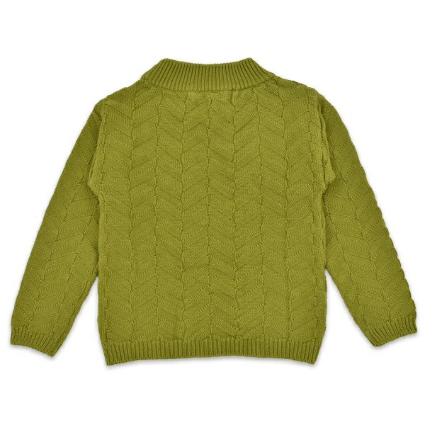 【SALE／50%OFF】オーガニックコットン キッズ ヘリンボーンニットセーター(長袖)