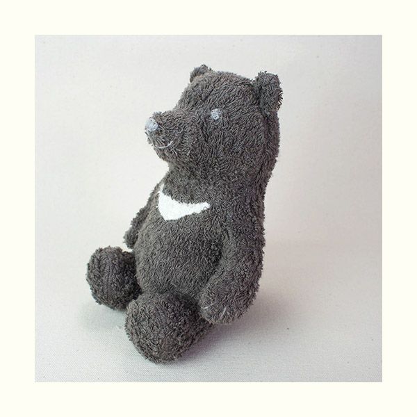 オーガニックコットン 草木染めツキノワグマのぬいぐるみ M