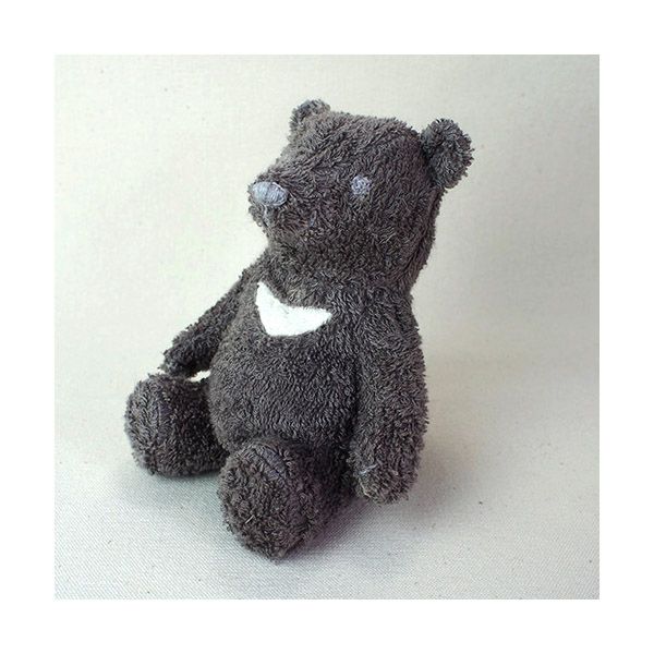 オーガニックコットン 草木染めツキノワグマのぬいぐるみ S