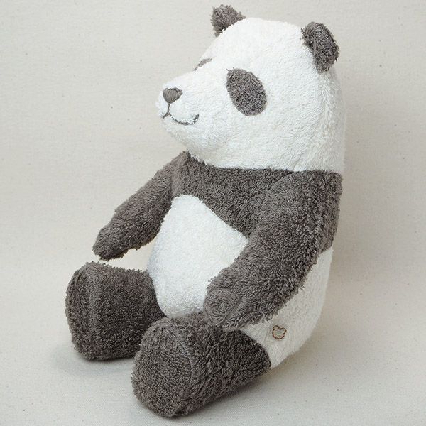 オーガニックコットン 草木染めパンダのぬいぐるみ L