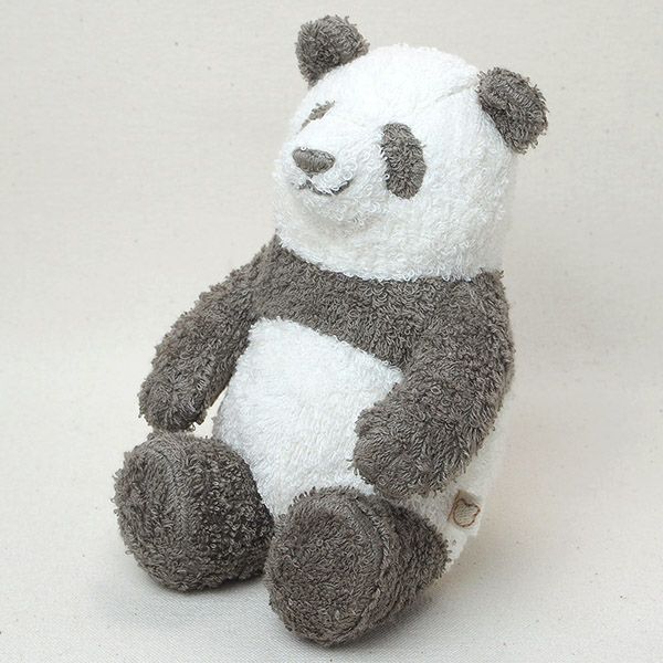 オーガニックコットン 草木染めパンダのぬいぐるみ M