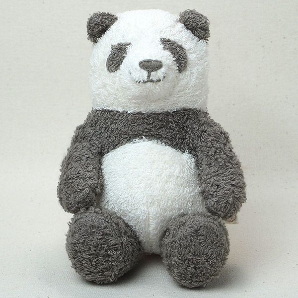 オーガニックコットン 草木染めパンダのぬいぐるみ S