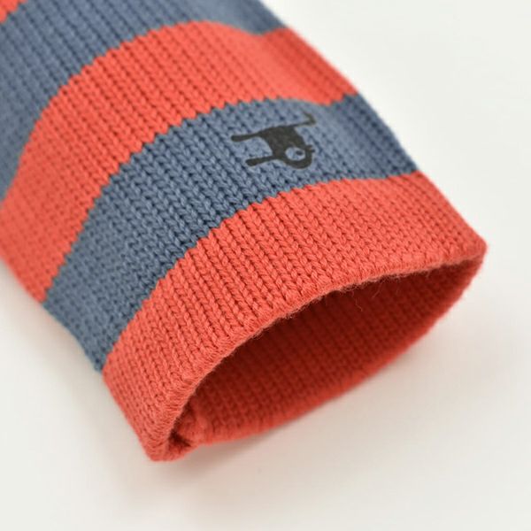 【SALE／50%OFF】オーガニックコットン キッズ ニットボーダーカーディガン(長袖)