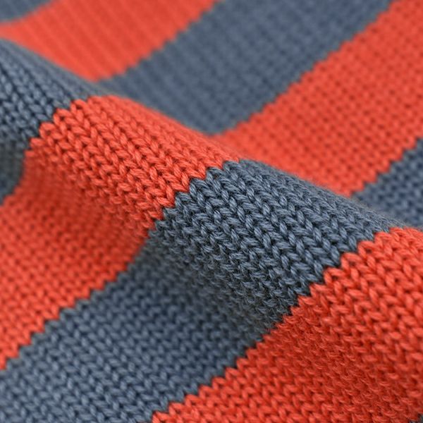 【SALE／50%OFF】オーガニックコットン キッズ ニットボーダーカーディガン(長袖)