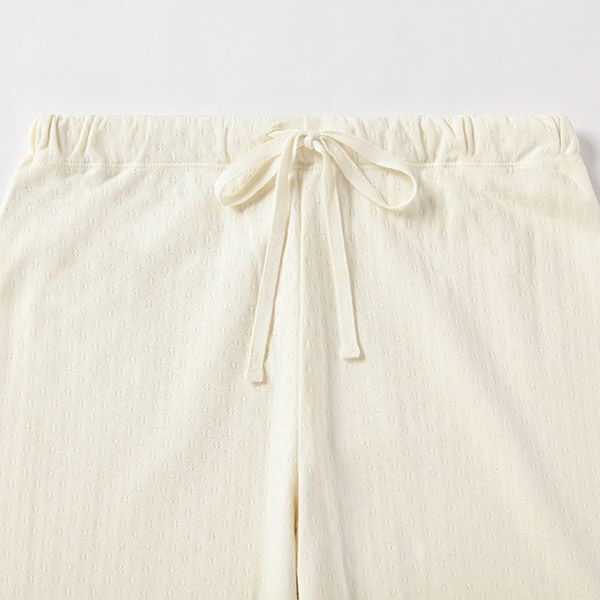 オーガニックコットン エアニット前開きパジャマ ナチュラル M