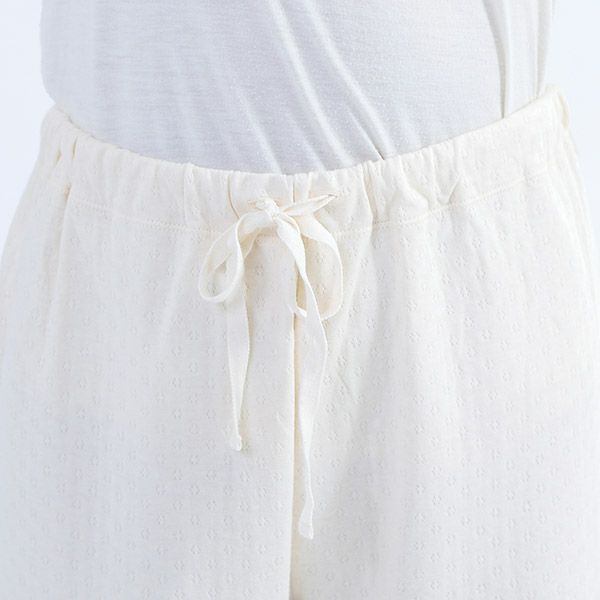 オーガニックコットン エアニット前開きパジャマ ナチュラル M