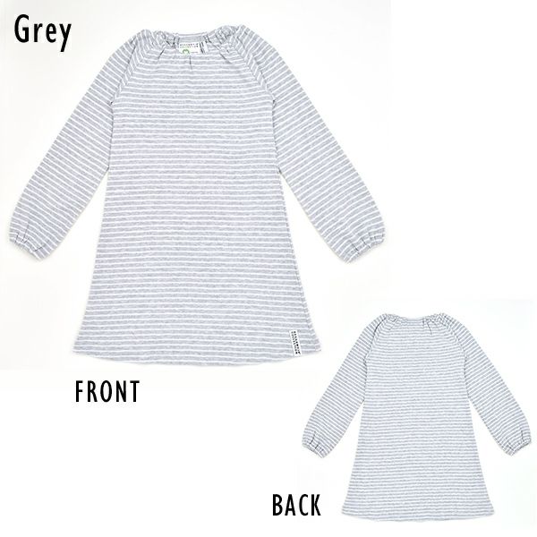 【SALE／50%OFF】オーガニックコットン キッズボーダードレス（長袖）